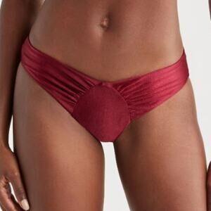 Boamar Women's Swimwear Rami Bikini Bottoms High Legs Wine Red Size XS